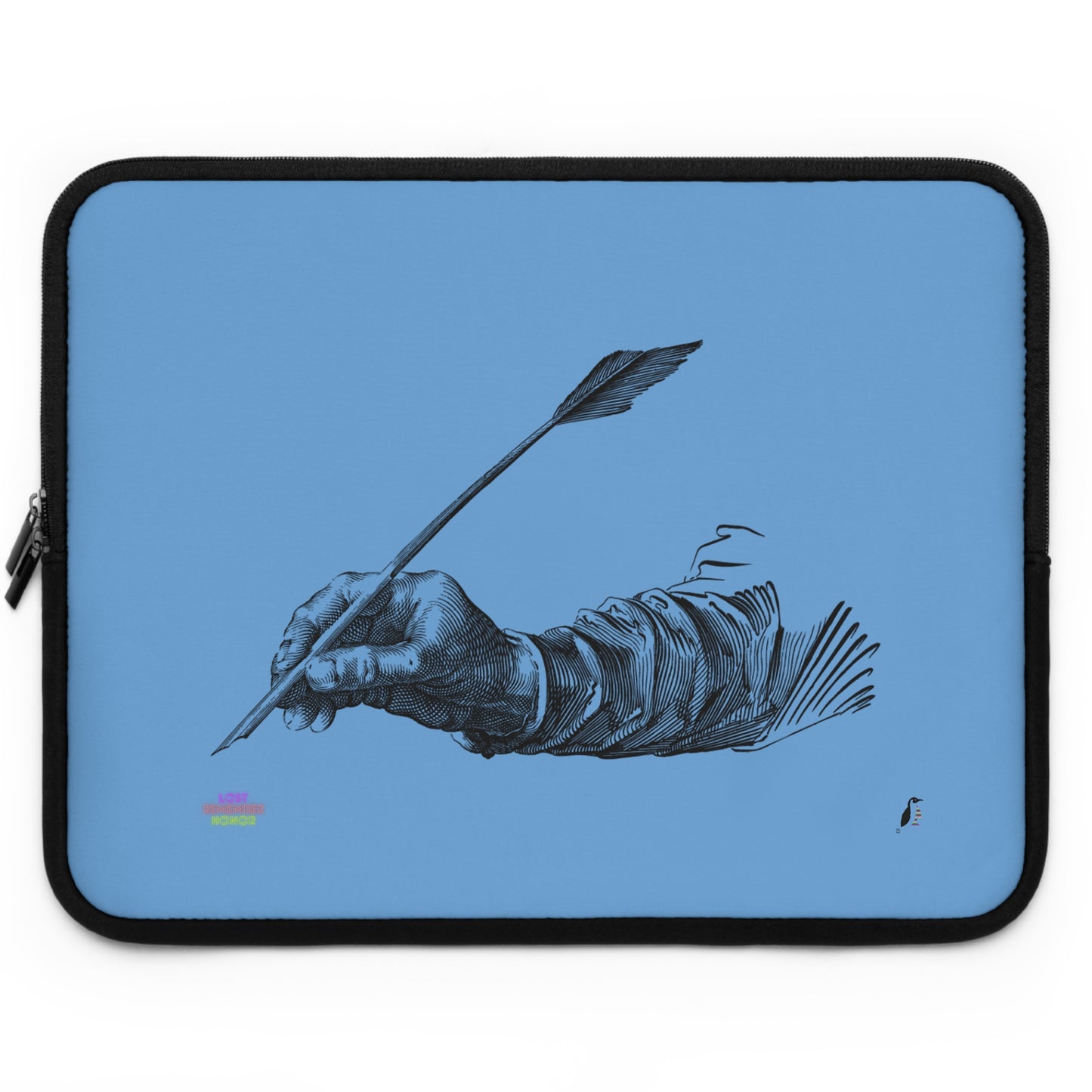 Laptop Sleeve: Writing Lite Blue