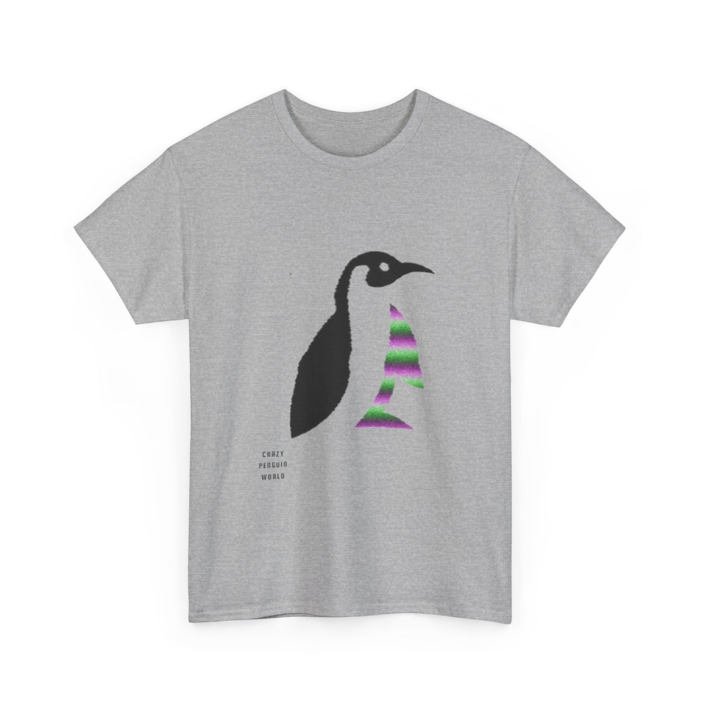 Heavy Cotton Tee: Crazy Penguin World Logo #1