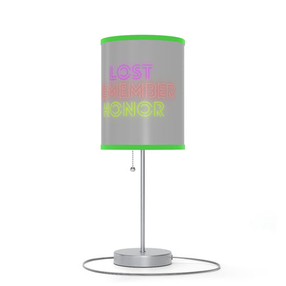 Lamp on a Stand, US|CA plug: Crazy Penguin World Logo Lite Grey