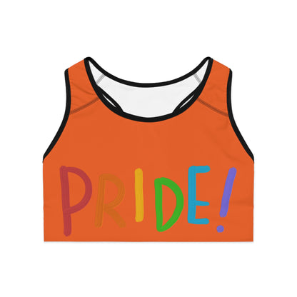 Sports Bra: LGBTQ Pride Orange