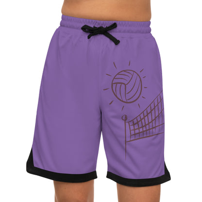 Basketball Rib Shorts: Volleyball Lite Purple