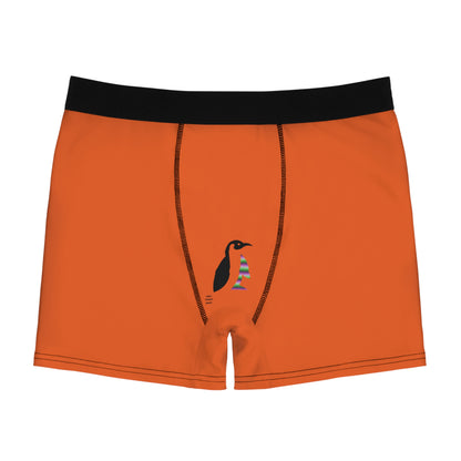 Men's Boxer Briefs: Writing Lite Orange