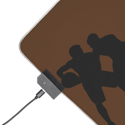 LED Gaming Mouse Pad: Basketball Brown