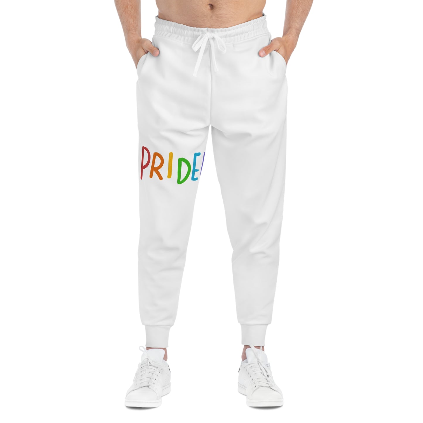 Athletic Joggers: LGBTQ Pride White