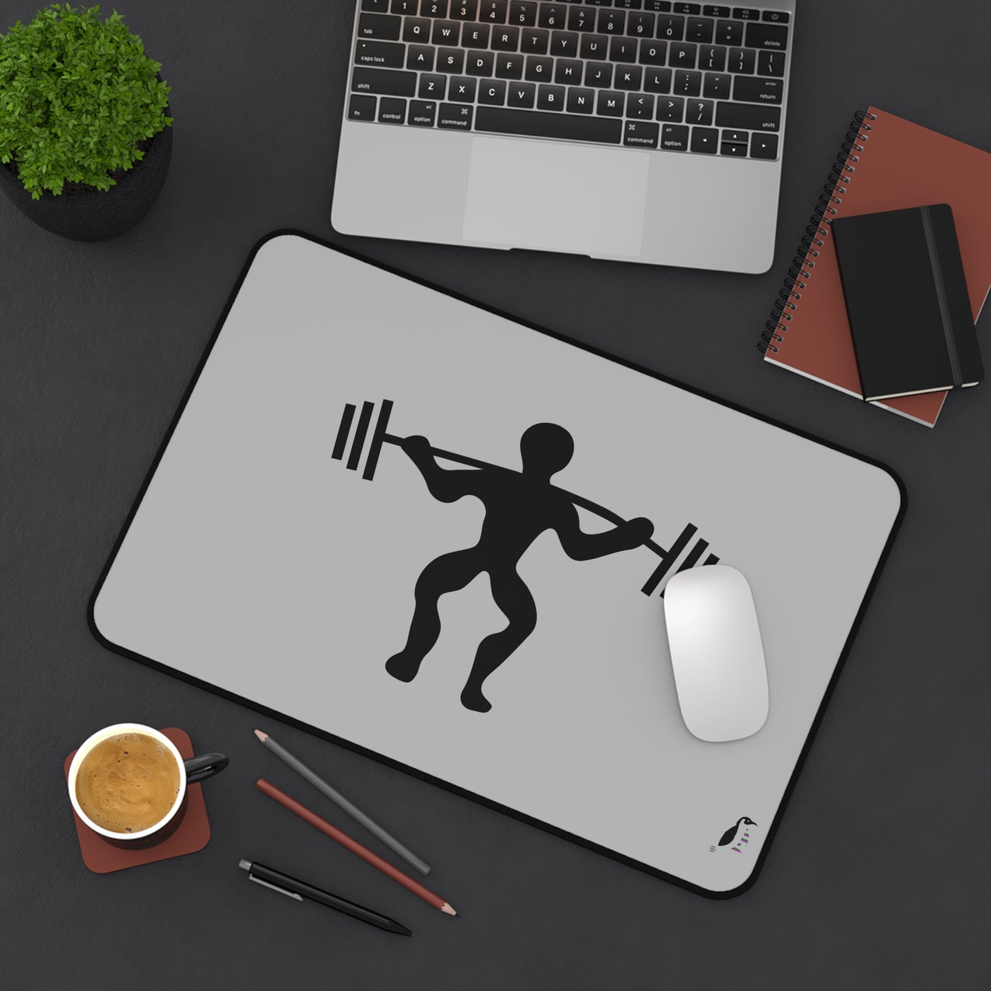 Desk Mat: Weightlifting Lite Grey