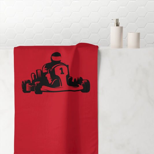 Mink-Cotton Towel: Racing Dark Red