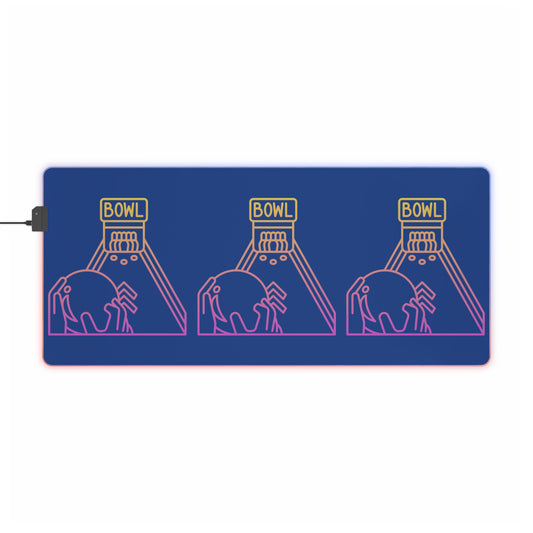 LED Gaming Mouse Pad: Bowling Dark Blue