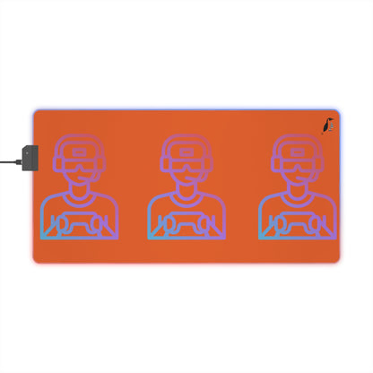 LED Gaming Mouse Pad: Gaming Orange