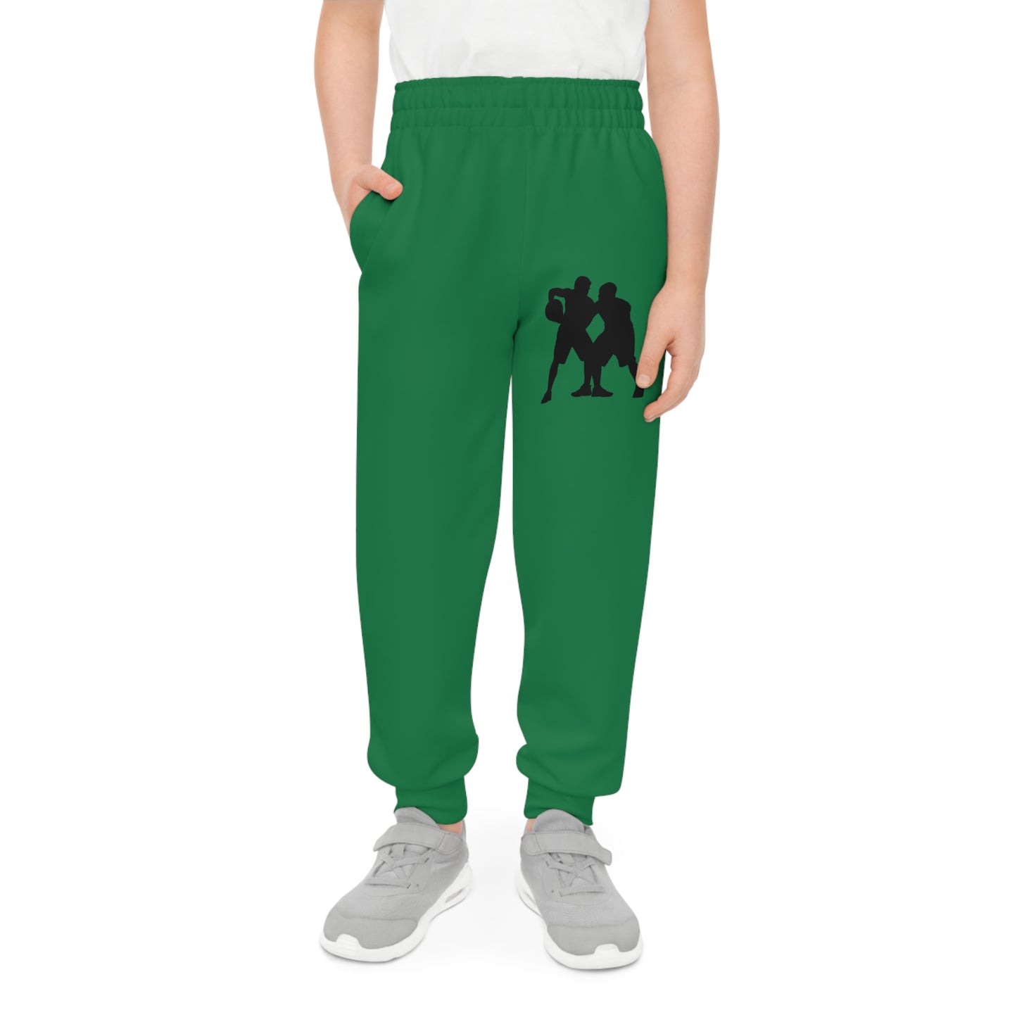 Youth Joggers: Basketball Dark Green