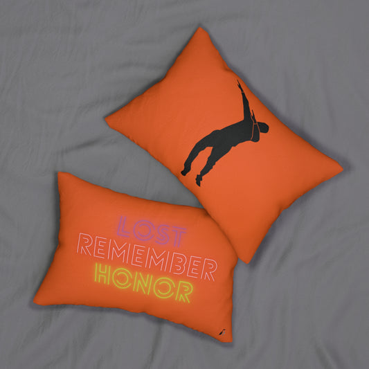 Spun Polyester Lumbar Pillow: Dance Orange