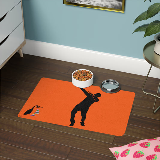 Pet Food Mat: Dance Orange