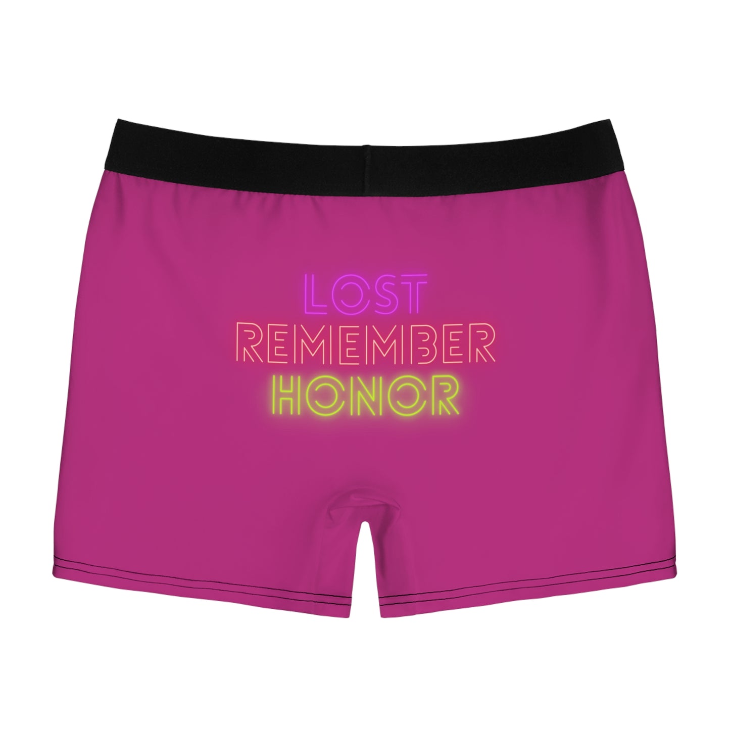 Men's Boxer Briefs: Lost Remember Honor Pink