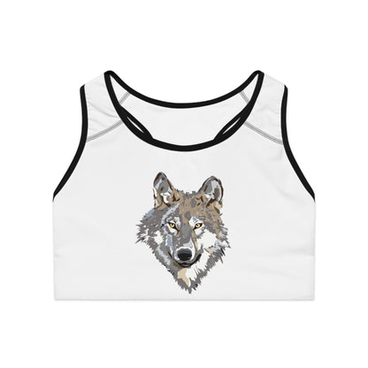 Sports Bra: Wolves White