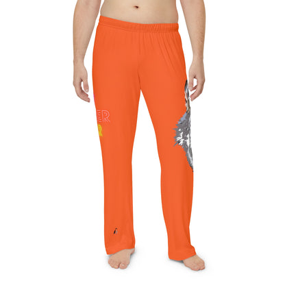 Men's Pajama Pants: Wolves Orange