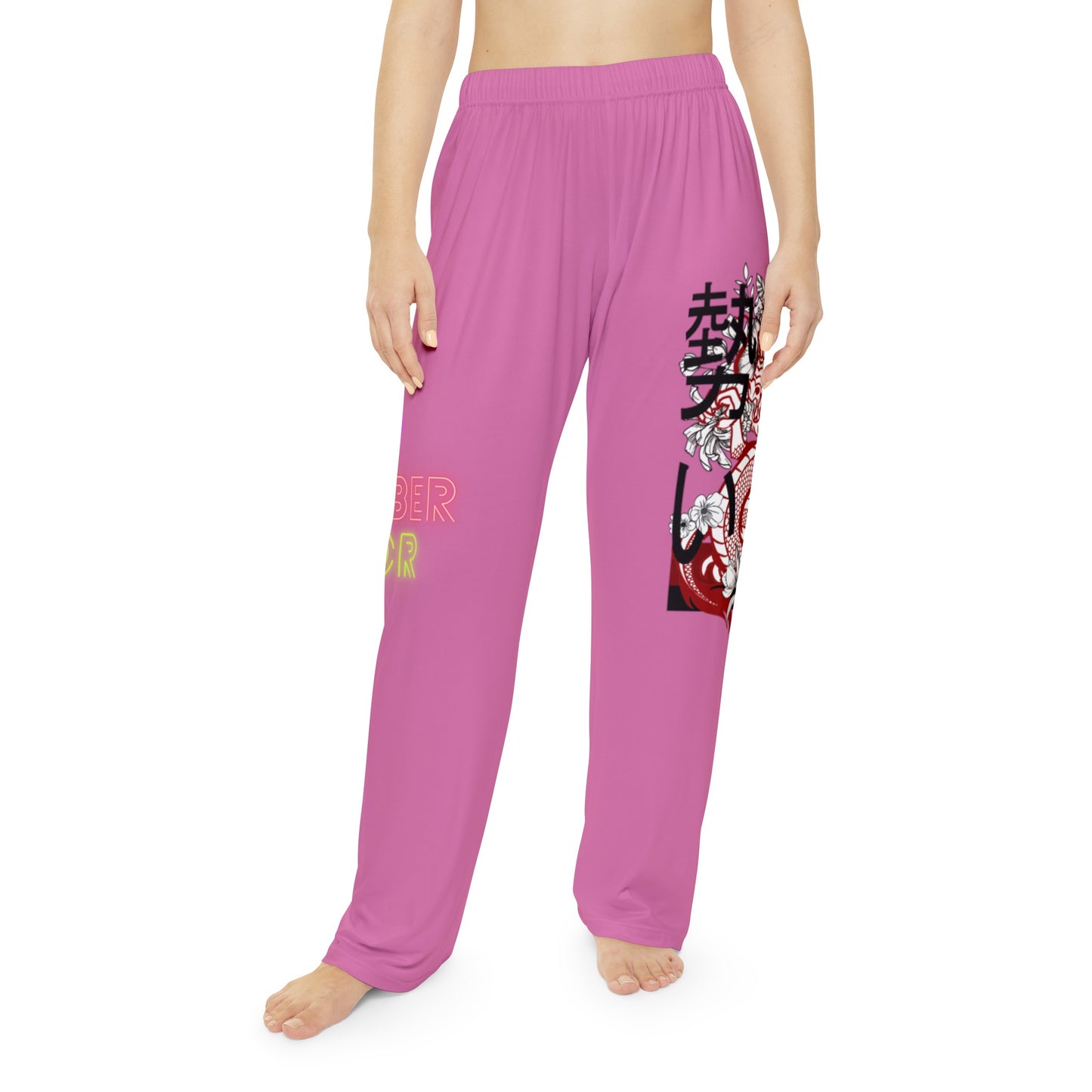 Women's Pajama Pants: Dragons Lite Pink