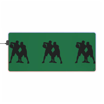 LED Gaming Mouse Pad: Basketball Dark Green