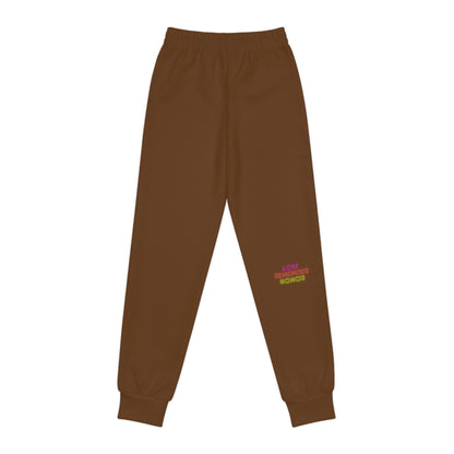 Youth Joggers: Crazy Penguin World Logo Brown