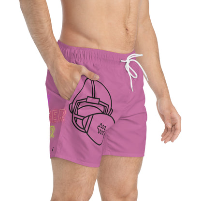 Swim Trunks: Football Lite Pink