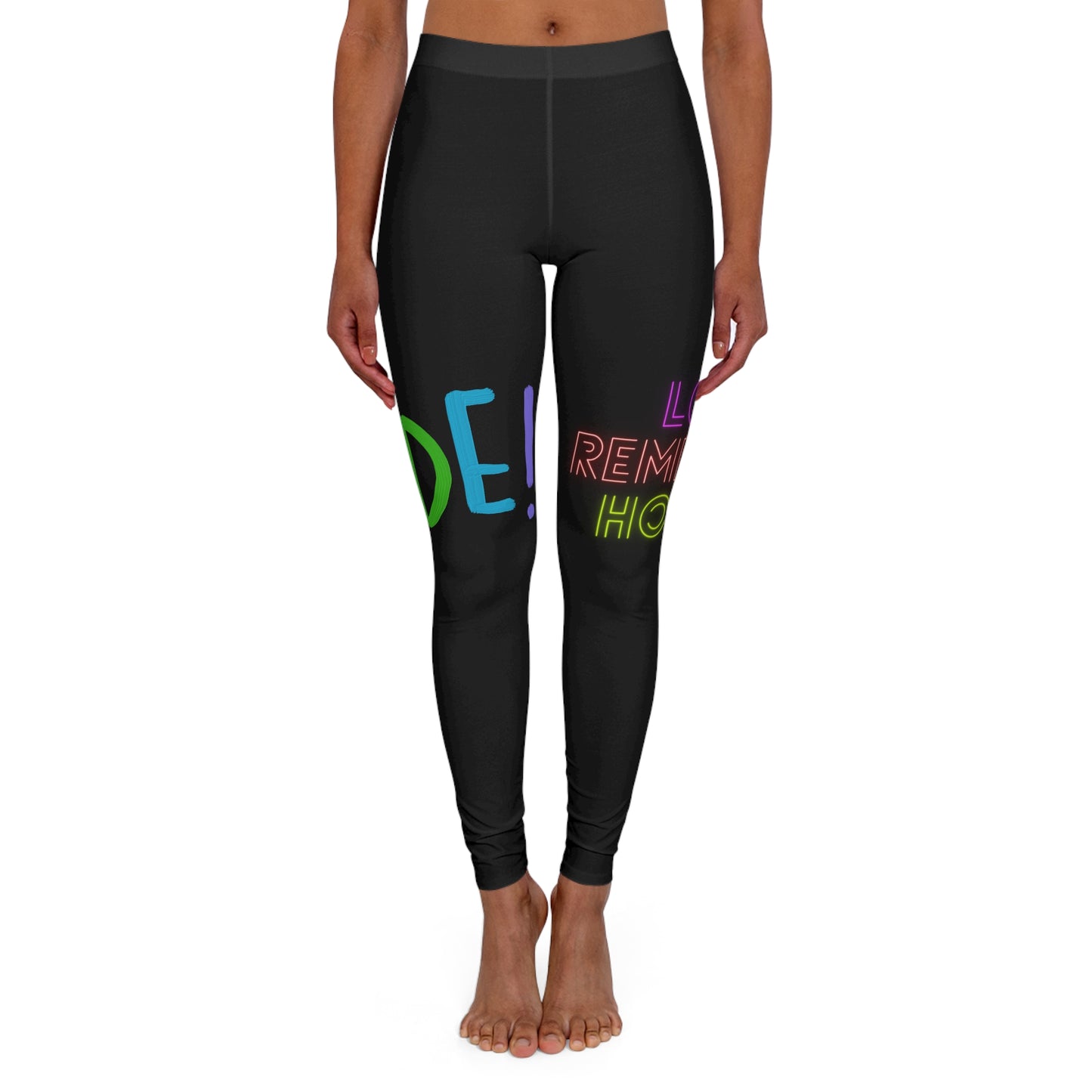 Women's Spandex Leggings: LGBTQ Pride Black