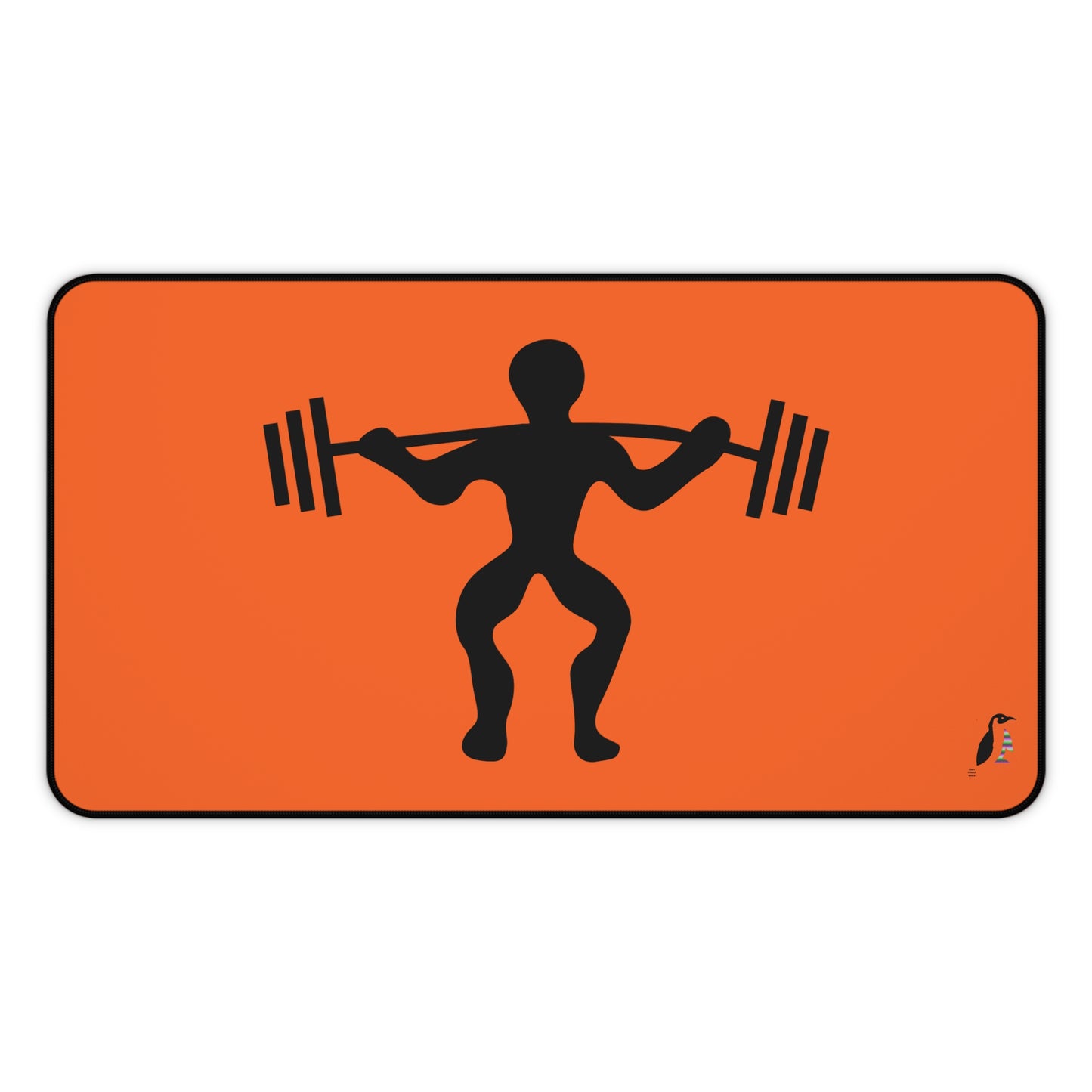 Desk Mat: Weightlifting Orange