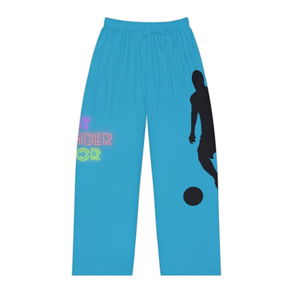 Pambabaeng Pajama Pantalon: Soccer Turquoise 