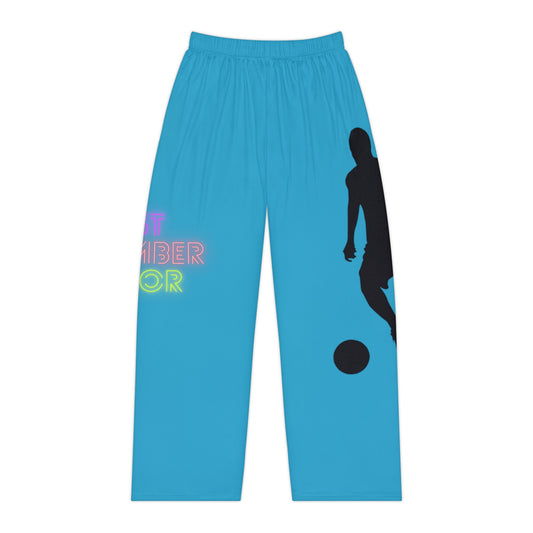 Women's Pajama Pants: Soccer Turquoise