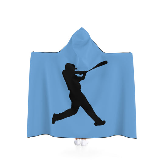 Hooded Blanket: Baseball Lite Blue