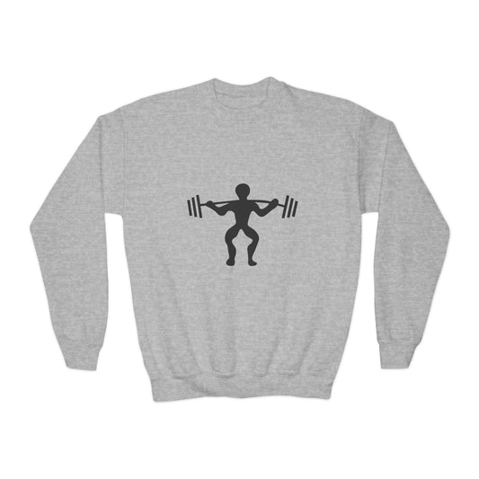 Youth Crewneck Sweatshirt: Weightlifting