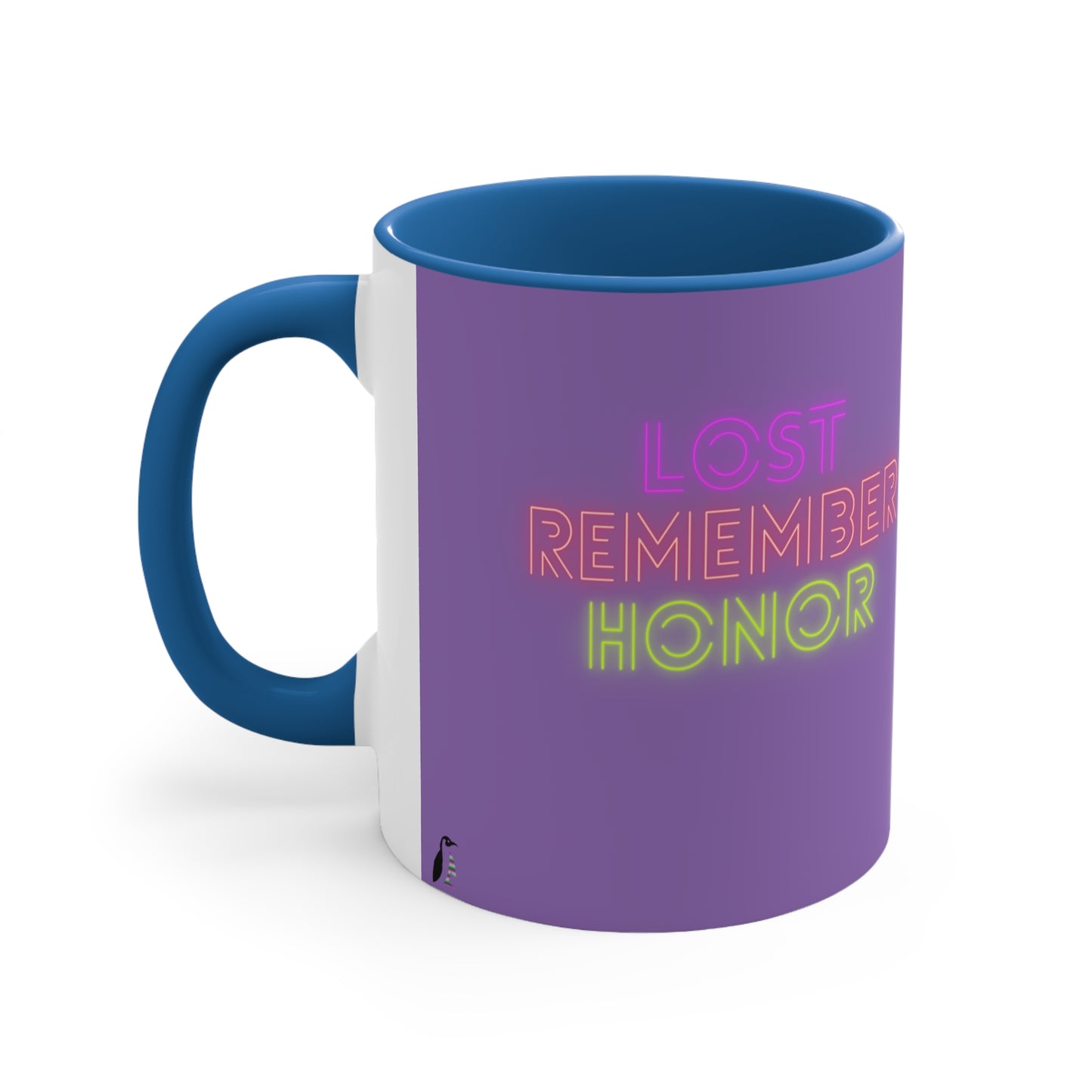 Accent Coffee Mug, 11oz: Hockey Lite Purple