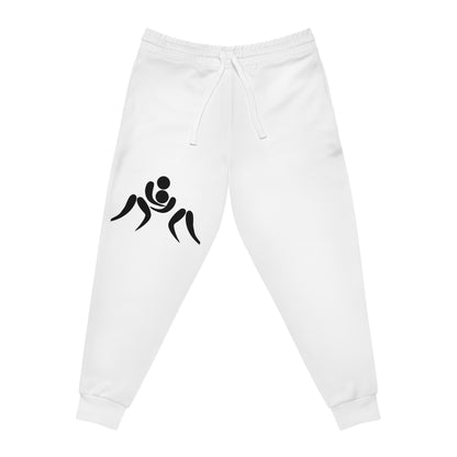 Athletic Joggers: Wrestling White