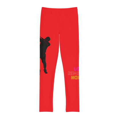 Youth Full-Length Leggings: Dance Red