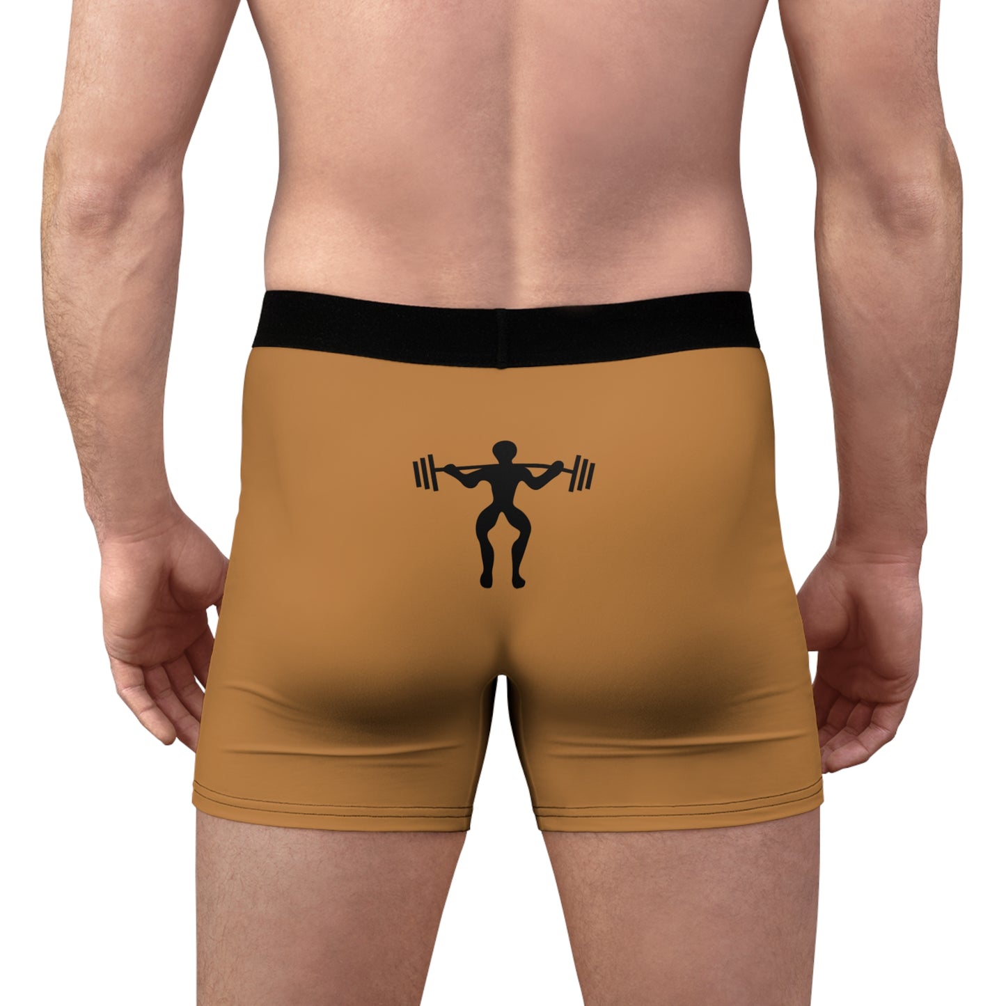 Men's Boxer Briefs: Weightlifting Lite Brown