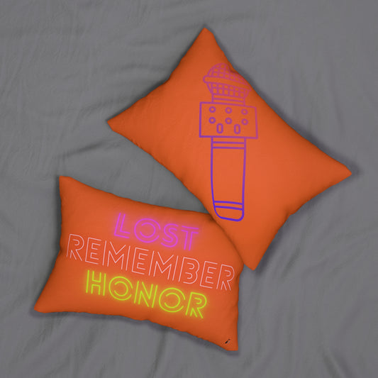 Spun Polyester Lumbar Pillow: Music Orange