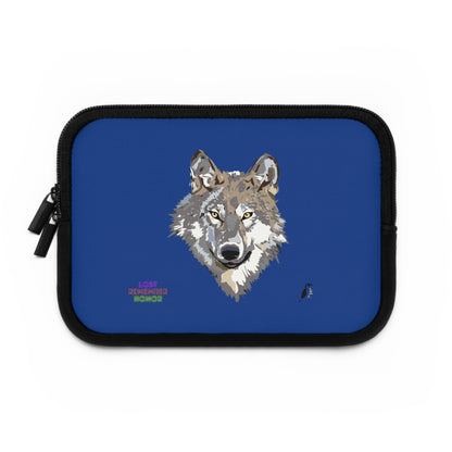 Laptop Sleeve: Wolves Dark Blue