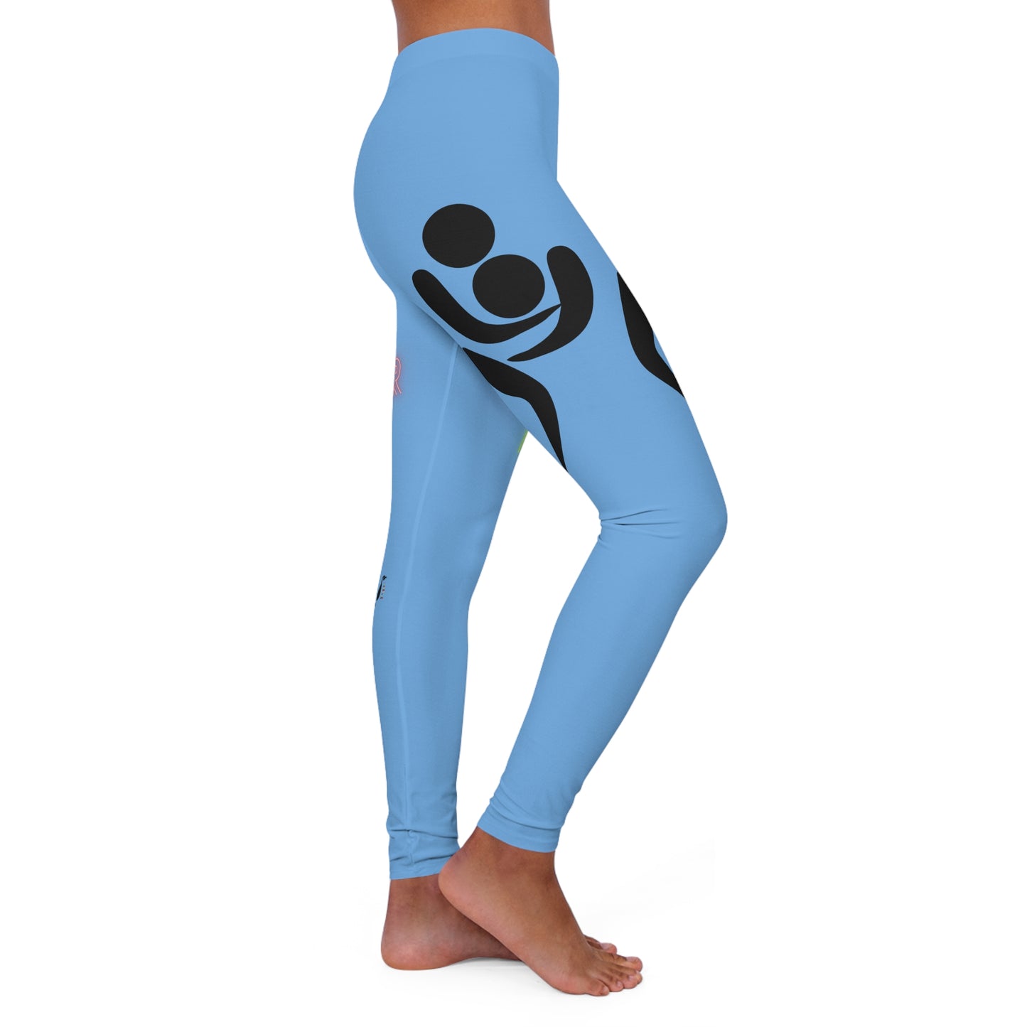 Women's Spandex Leggings: Wrestling Lite Blue