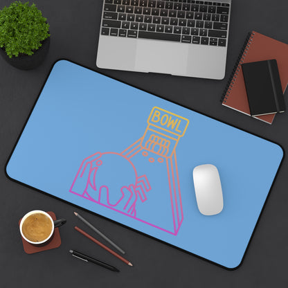 Desk Mat: Bowling Lite Blue