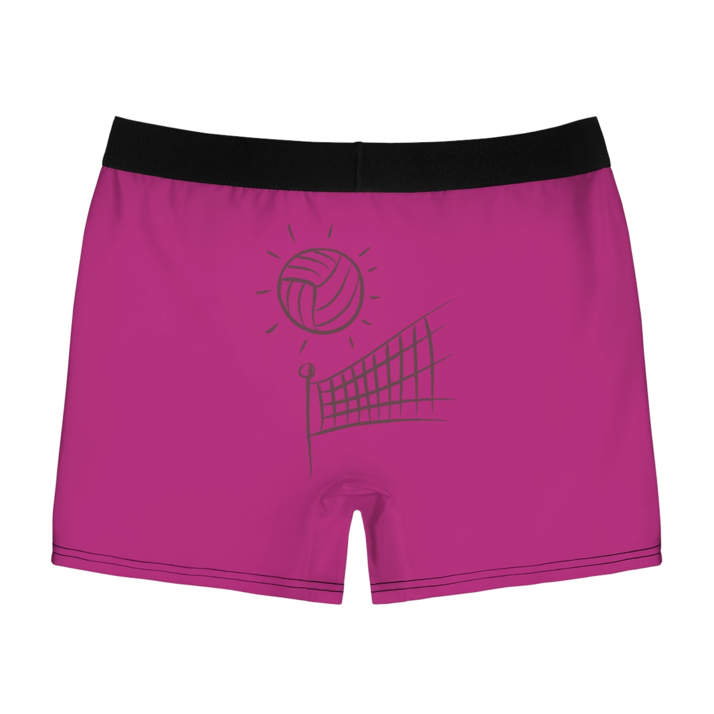 Men's Boxer Briefs: Volleyball Pink