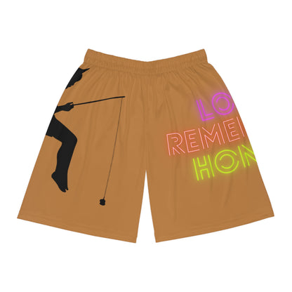 Basketball Shorts: Fishing Lite Brown