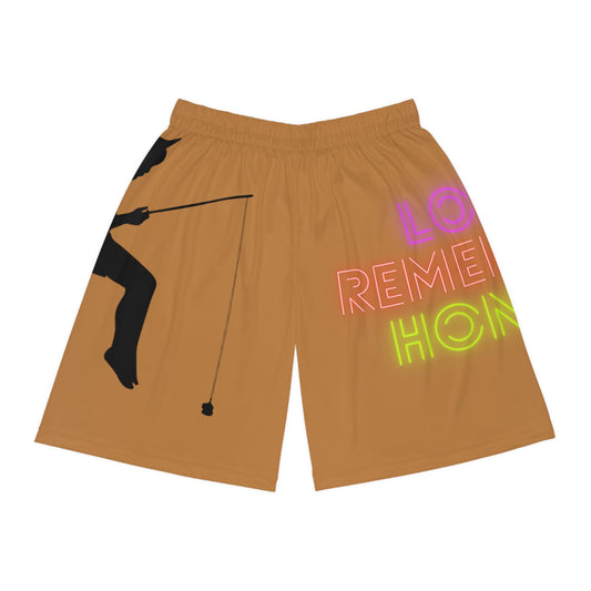 Basketball Shorts: Fishing Lite Brown