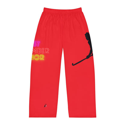 Men's Pajama Pants: Hockey Red