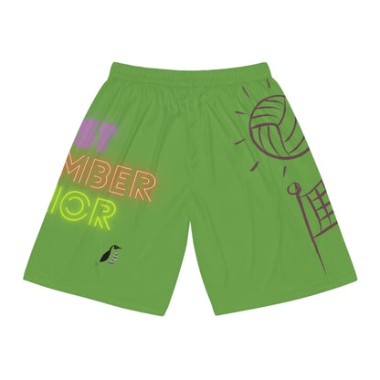 Basketball Shorts: Volleyball Green