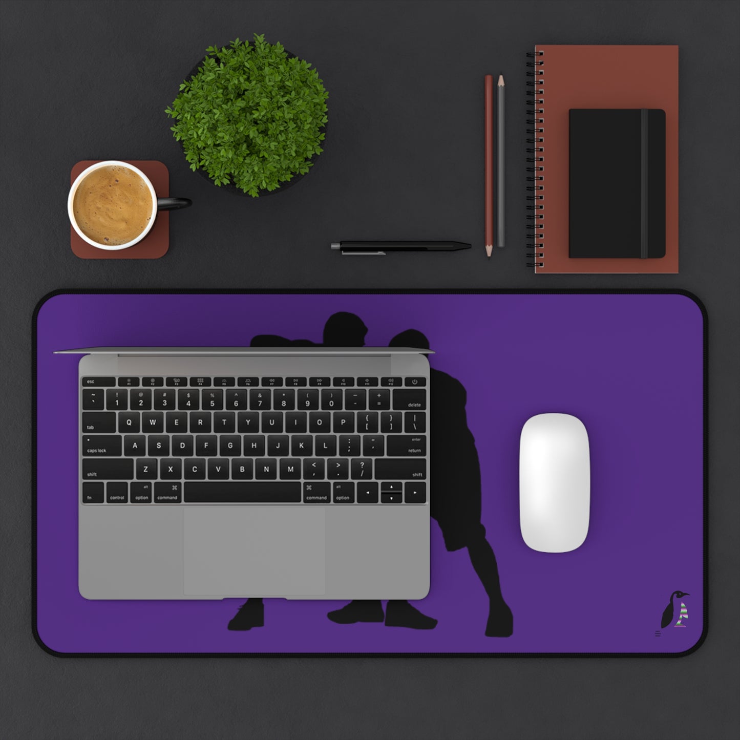 Desk Mat: Basketball Purple