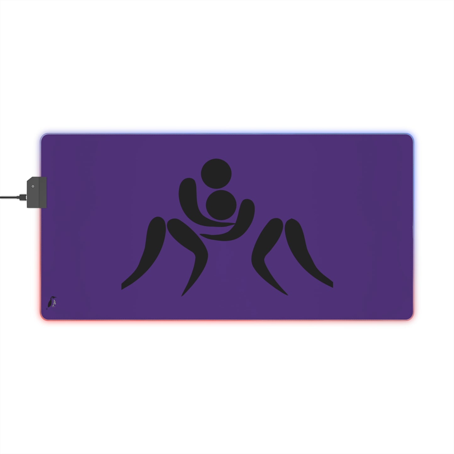 LED Gaming Mouse Pad: Wrestling Purple