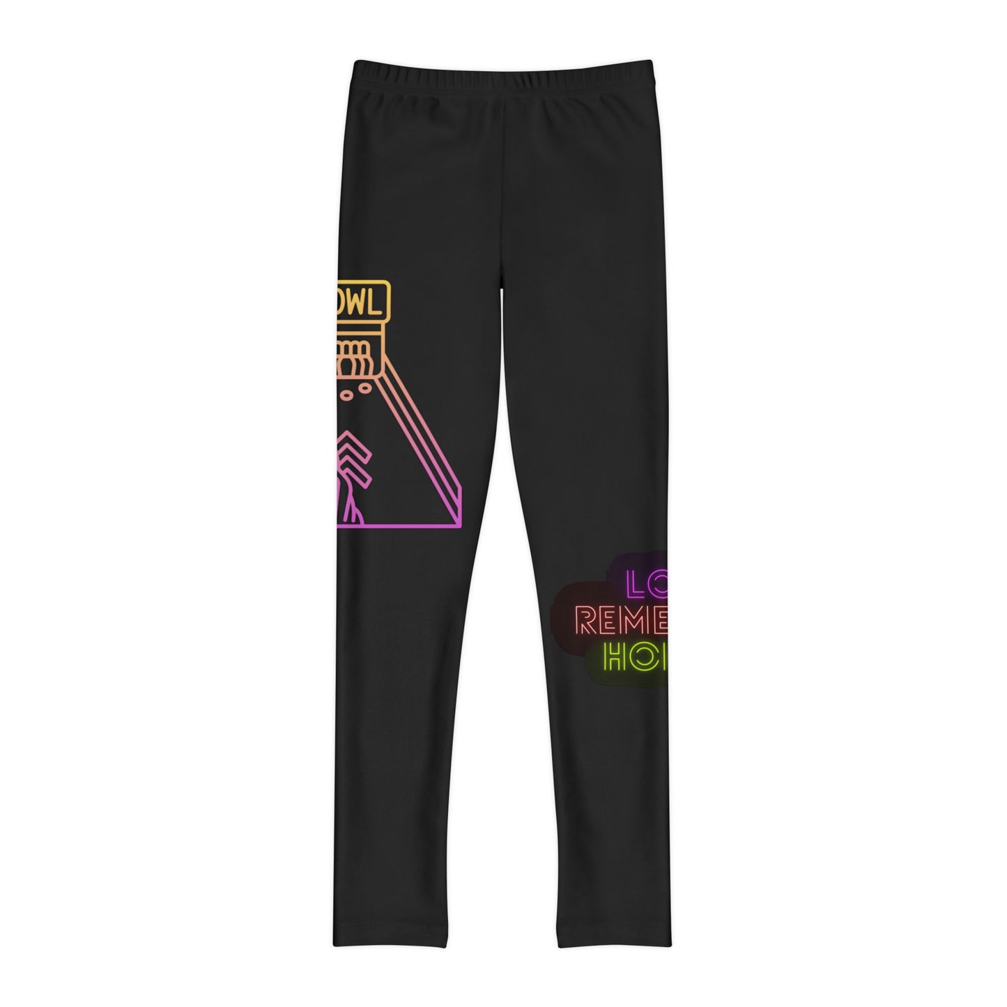 Youth Full-Length Leggings: Bowling Black