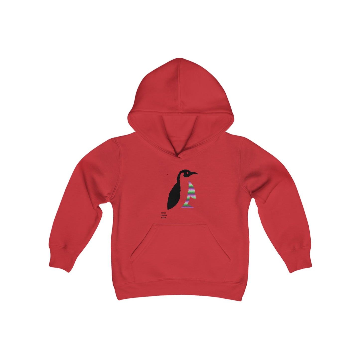 Youth Heavy Blend Hooded Sweatshirt: Crazy Penguin World Logo