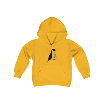 Youth Heavy Blend Hooded Sweatshirt: Crazy Penguin World Logo 