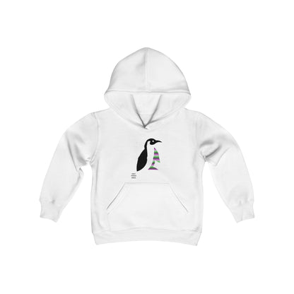 Youth Heavy Blend Hooded Sweatshirt: Crazy Penguin World Logo