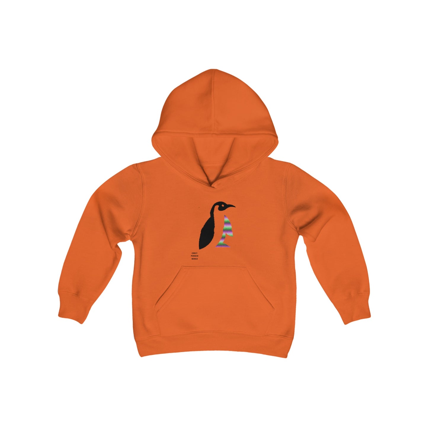 Youth Heavy Blend Hooded Sweatshirt: Crazy Penguin World Logo