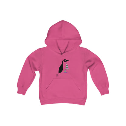 Youth Heavy Blend Hooded Sweatshirt: Crazy Penguin World Logo 