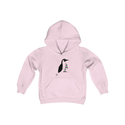 Youth Heavy Blend Hooded Sweatshirt: Crazy Penguin World Logo